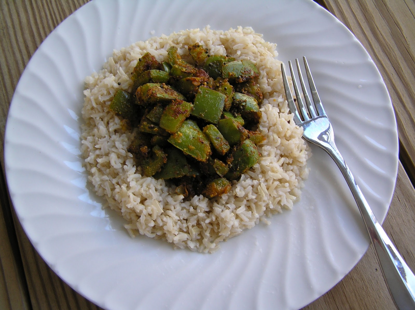 The Melting Pot Capsicum Zunka / Bell Pepper with roasted chickpea powder