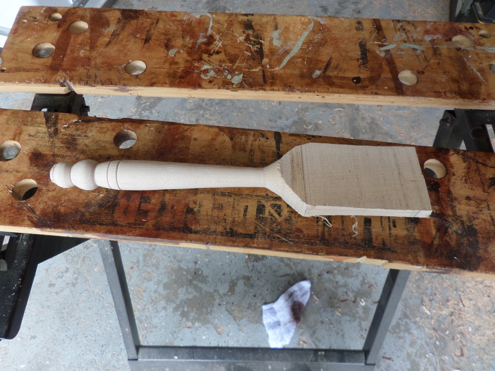 Selkie Wood Works Turning a Kitchen Spatula on the Lathe