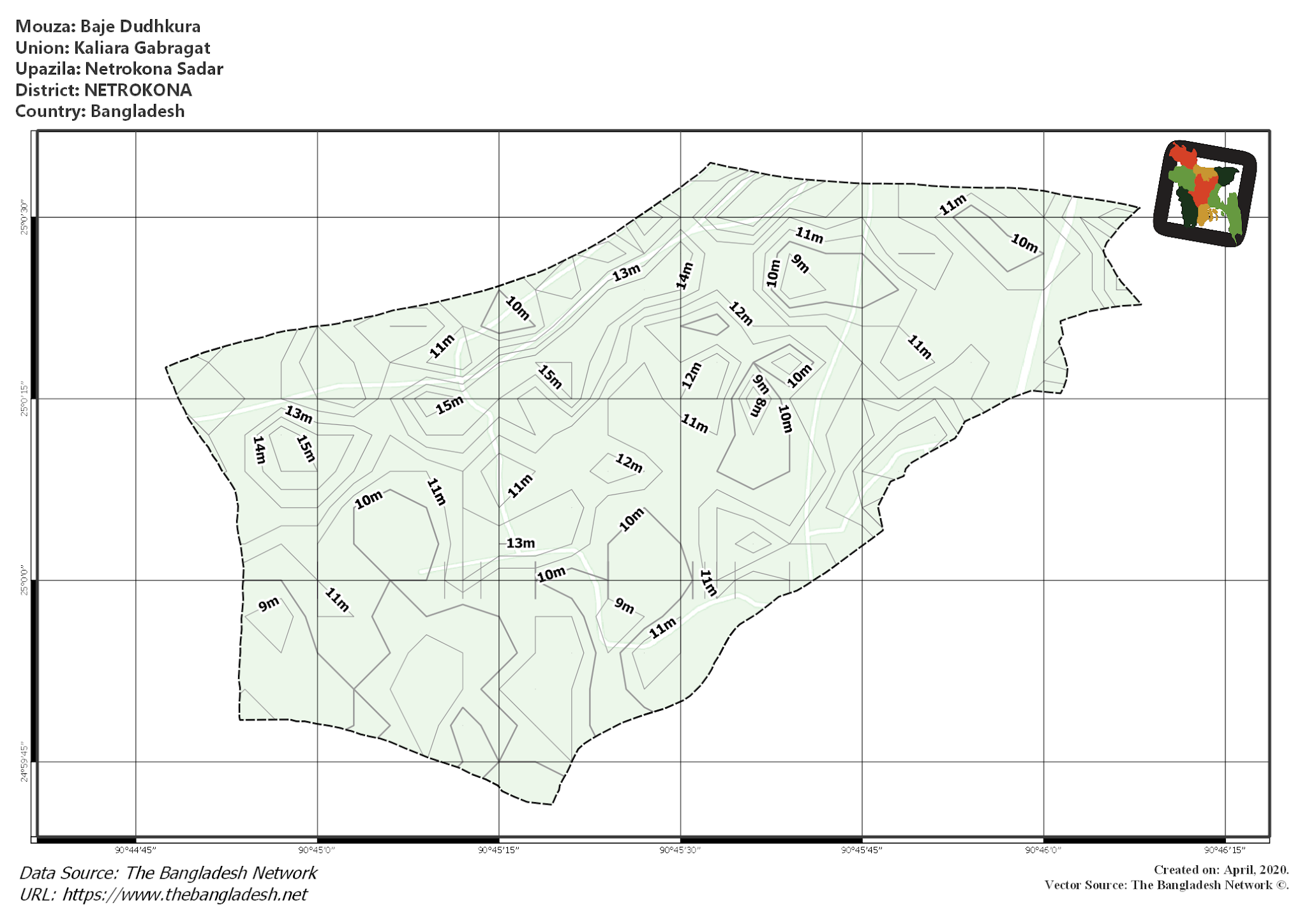 Map of Baje Dudhkura Mouza of Netrokona Sadar Upazila, NETROKONA Map of Baje Dudhkura Mouza of Netrokona Sadar Upazila, NETROKONA, Bangladesh.