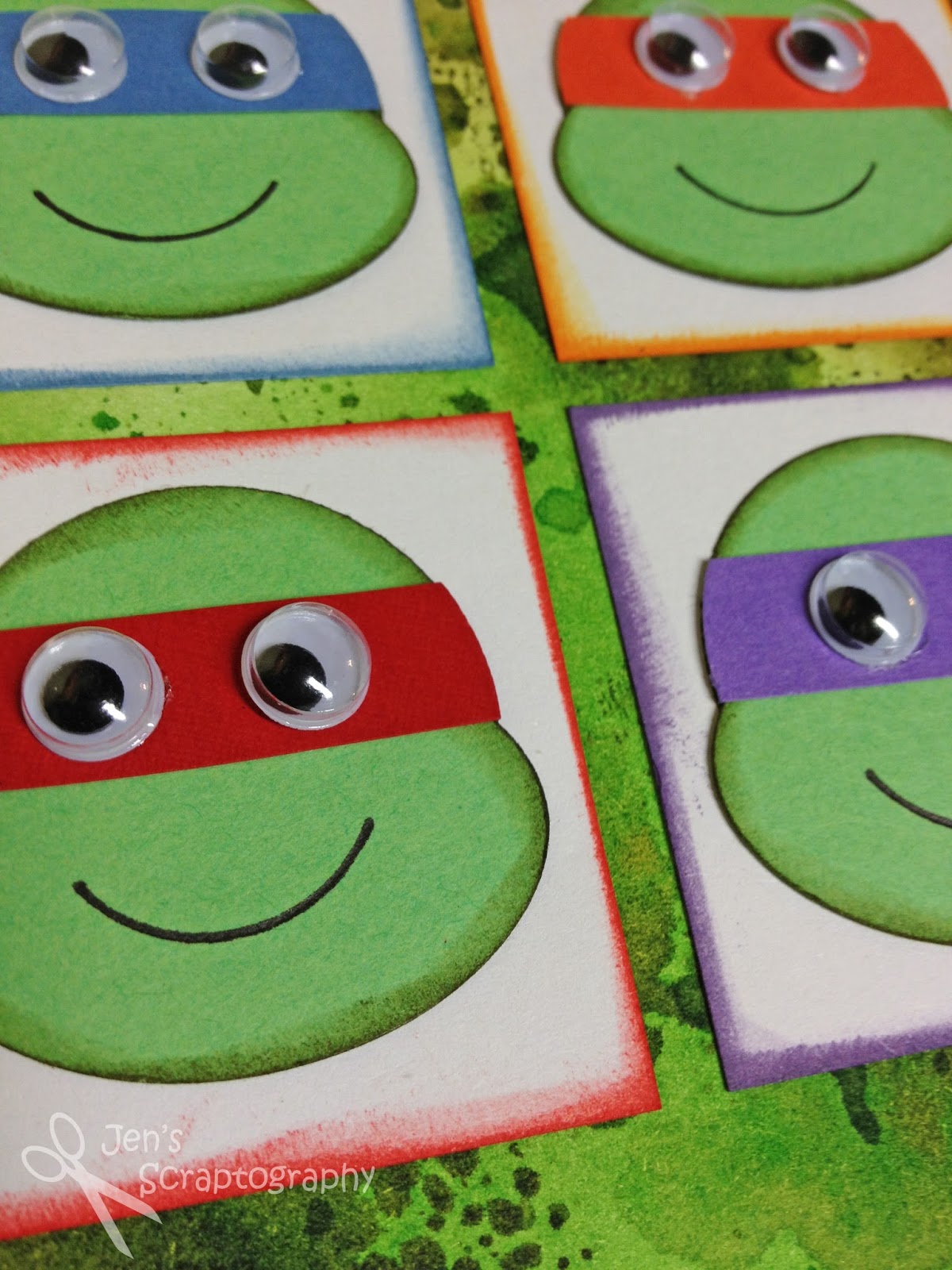 Jen's Scraptography: Teenage Mutant Ninja Turtle Birthday Card