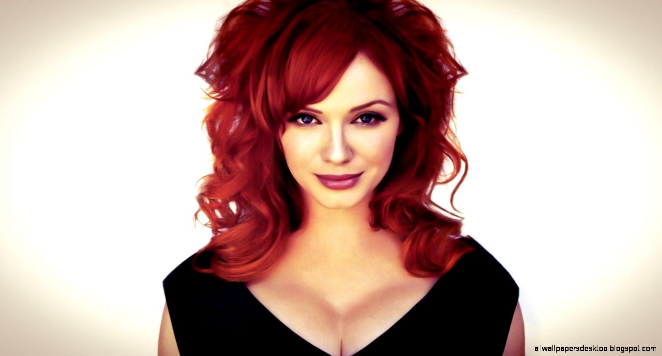 Beauty Redhead Christina Hendricks American Actress Hd Wallpaper