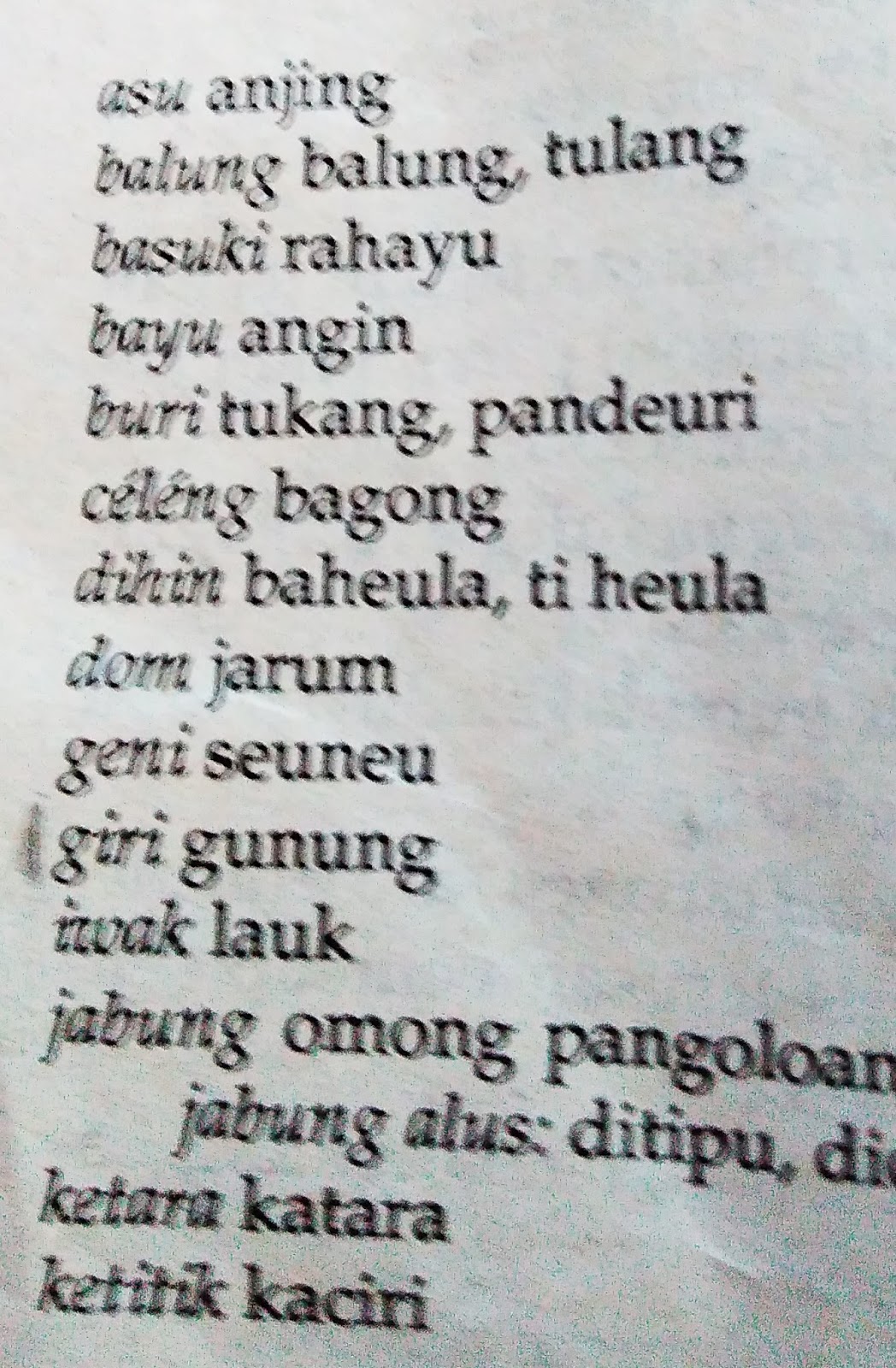 Contoh Kecap Serepan Tina Basa Arab Jeung Hartina