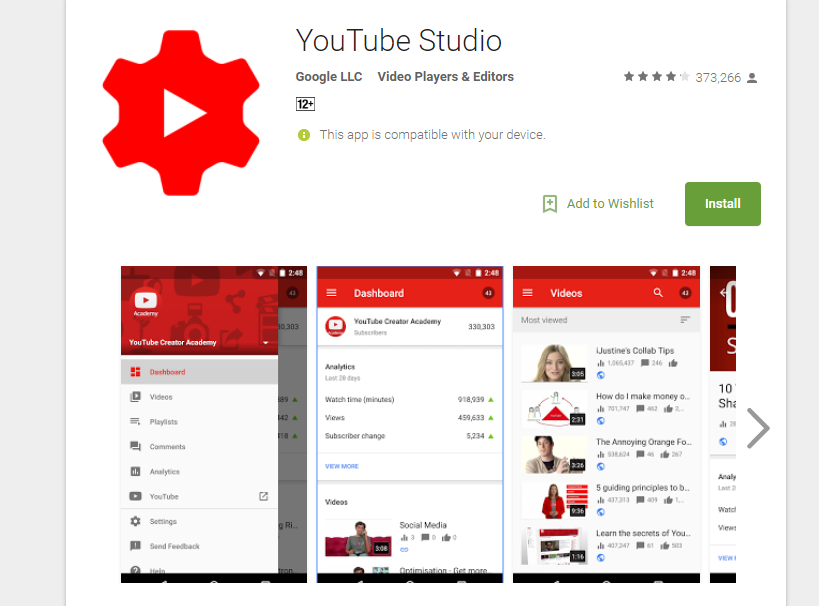 YouTube Channel can be controlled in the YouTube Studio app very easily