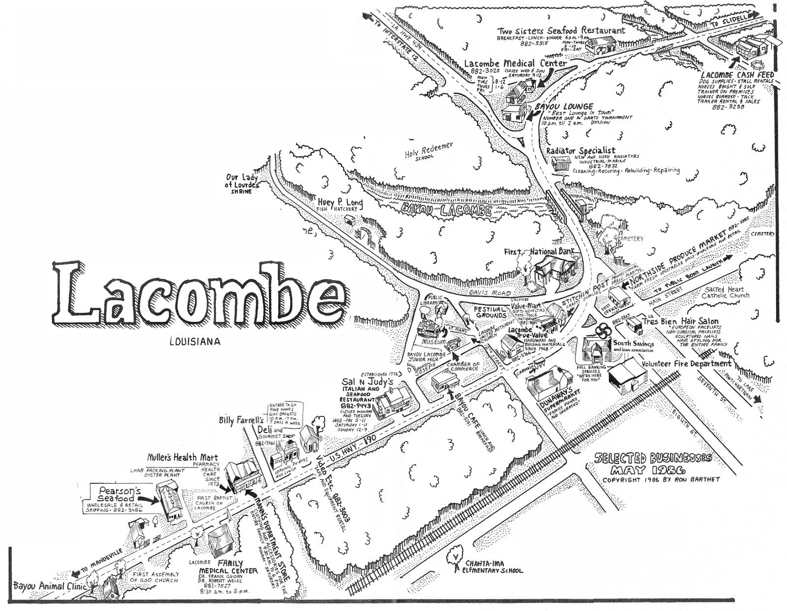 Tammany Family Map of Businesses 1986