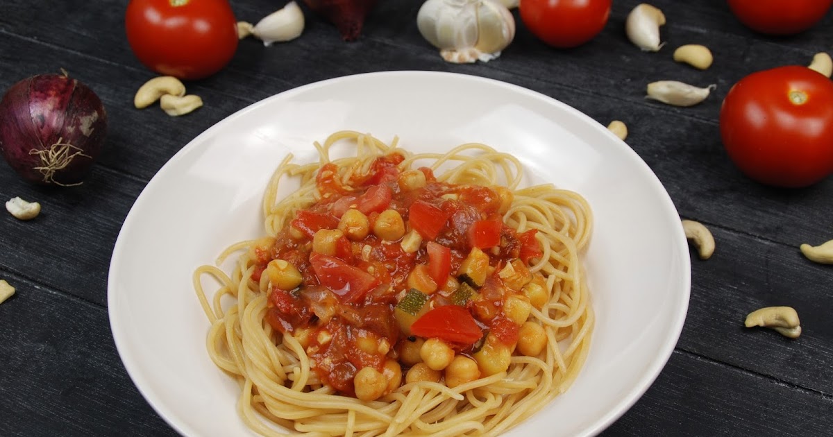 rührseelig: Spaghetti integrale mit Kichererbsen und Tomaten