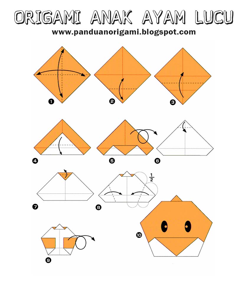 Cara Membuat Origami  Anak Ayam Lucu  Panduan Belajar 