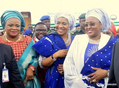4 Photos: Aisha Buhari arrives Cross River State to flag off the 2016 Maternal and Child Health Week