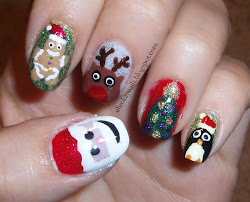christmas nail nails character designs blast past holiday nailart ho