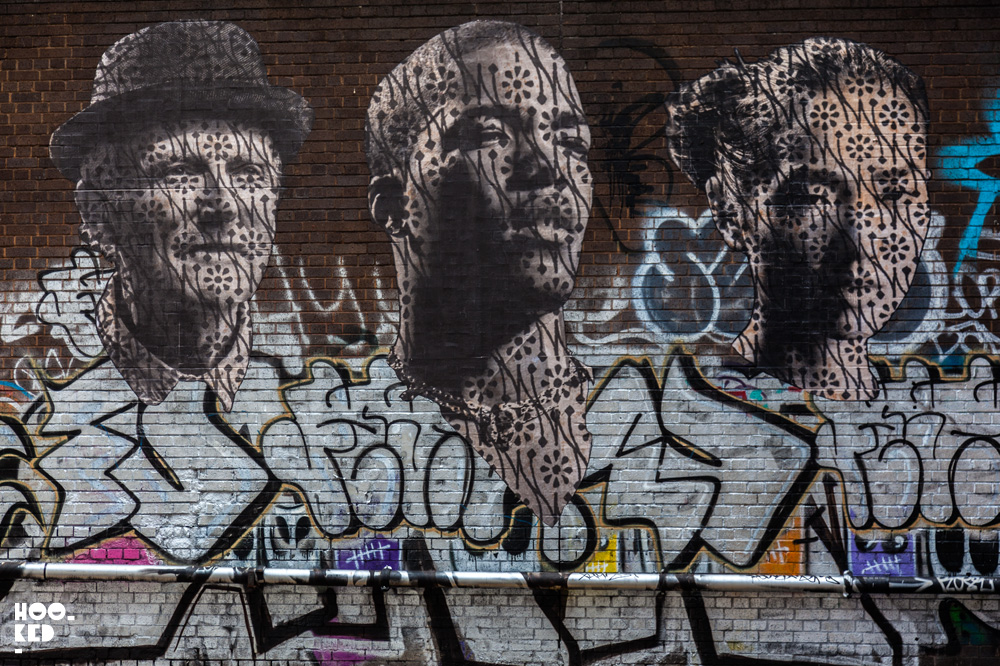 Street Artist Donk's large portraits paste ups
