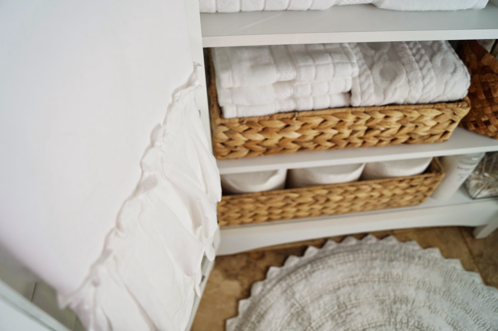 Don't Disturb This Groove: Small-Bathroom Linen Cabinet