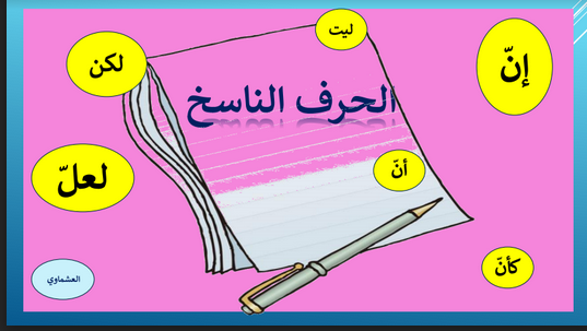 من الحروف الناسخة إن