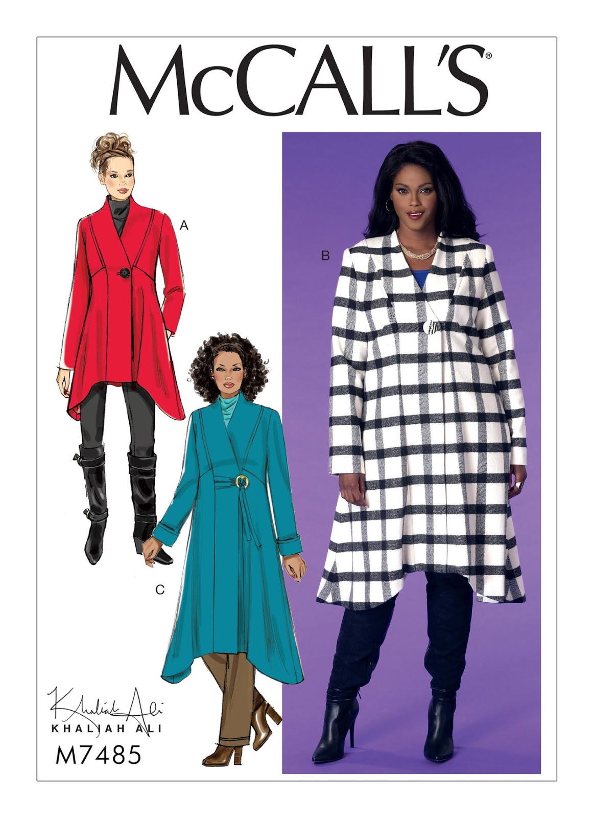 Made by a Fabricista: A Dress Length Coat in Plum Wool