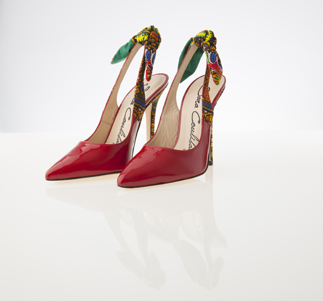 #African print pumps- see more on ciaafrique.com