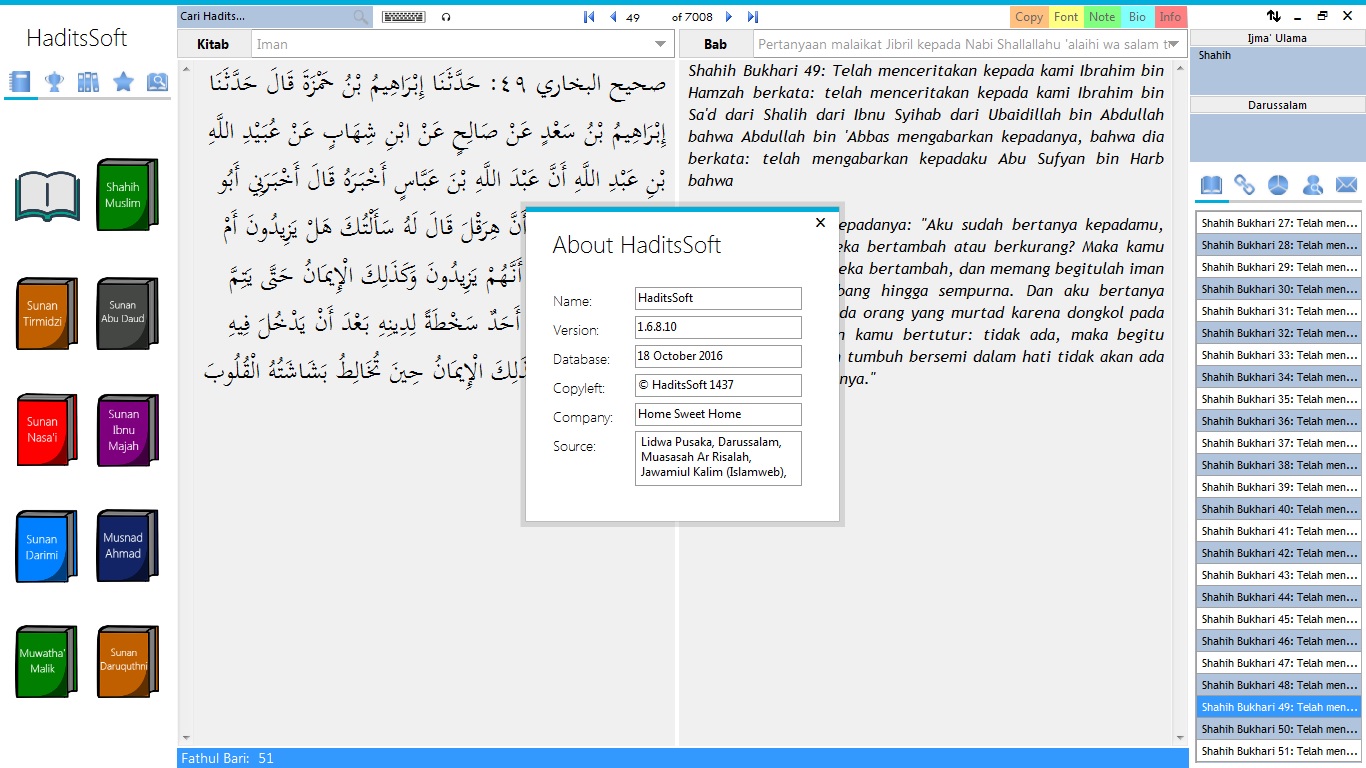 Download Hadits Soft Kitab Hadits 10 Imam ~ Kamilin