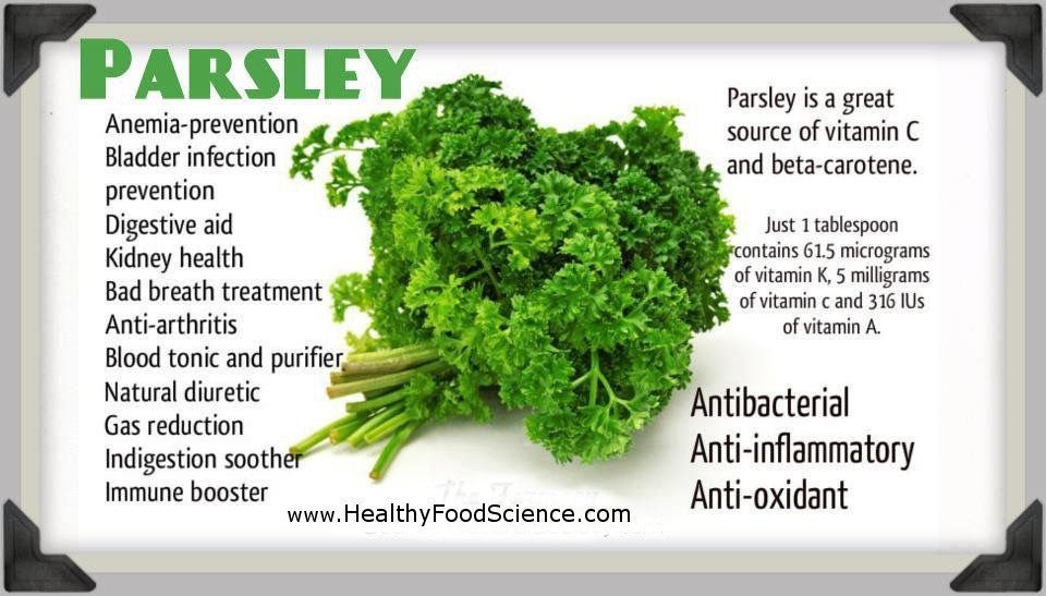 Tenerife Adeslas Agent Benefits of eating Parsley