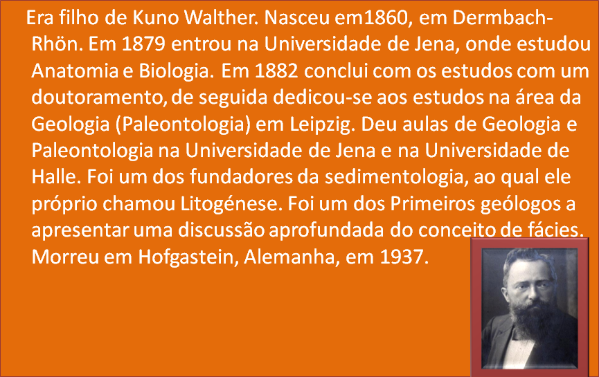 GeoStratum: Johannes Walther, Lei de Walther e Fácies.