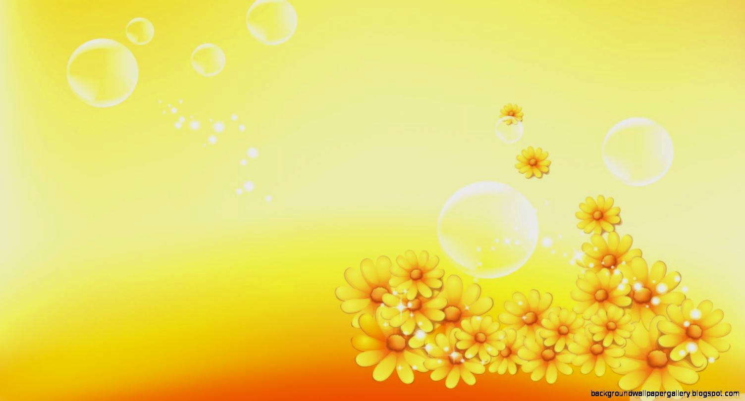 Yellow Flowers And Bubbles HD desktop wallpaper  High Definition