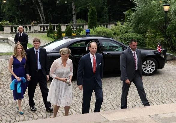 The Earl and Countess of Wessex meeting President Rosen Plevneliev, host of the royal couple's visit to Bulgaria