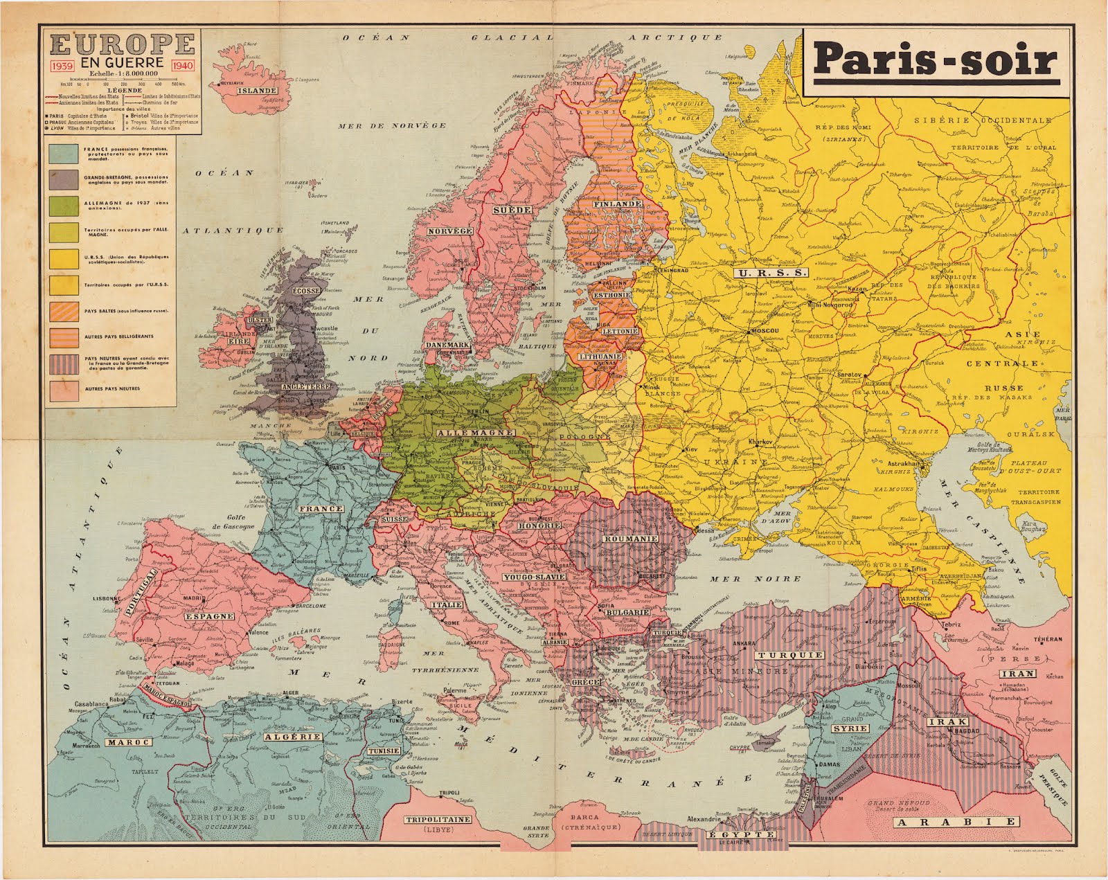 Европа 1940 год