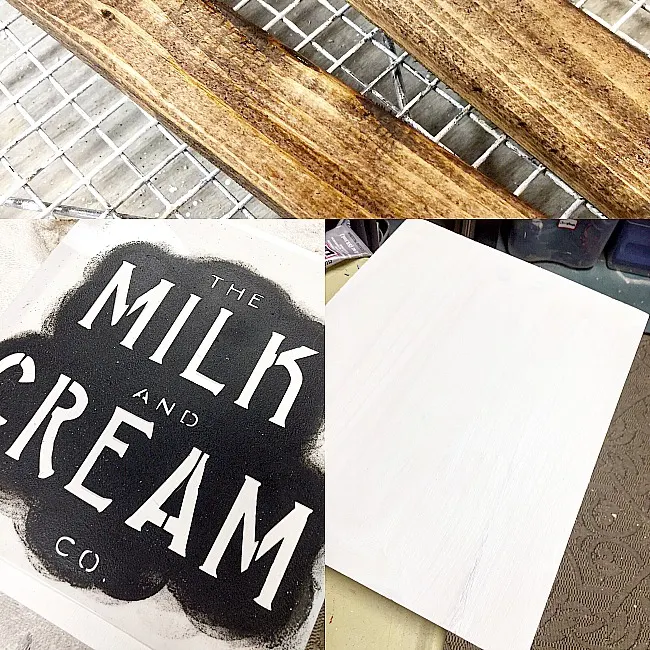 Making a Special Order Farmhouse Milk and Cream Sign