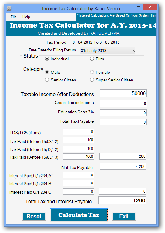 Tax Calculator Turbo