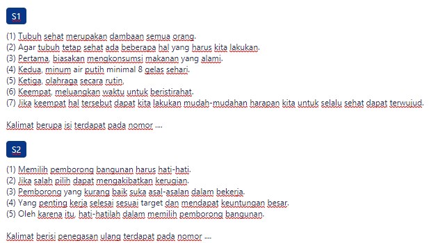 Contoh Soal Menyunting Paragraf Ekspositif