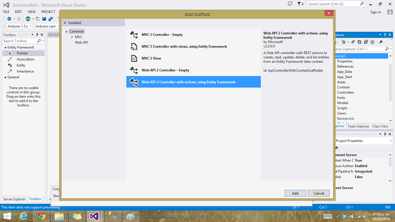 Ricardo Romo: Entity Framework y Web Service REST.