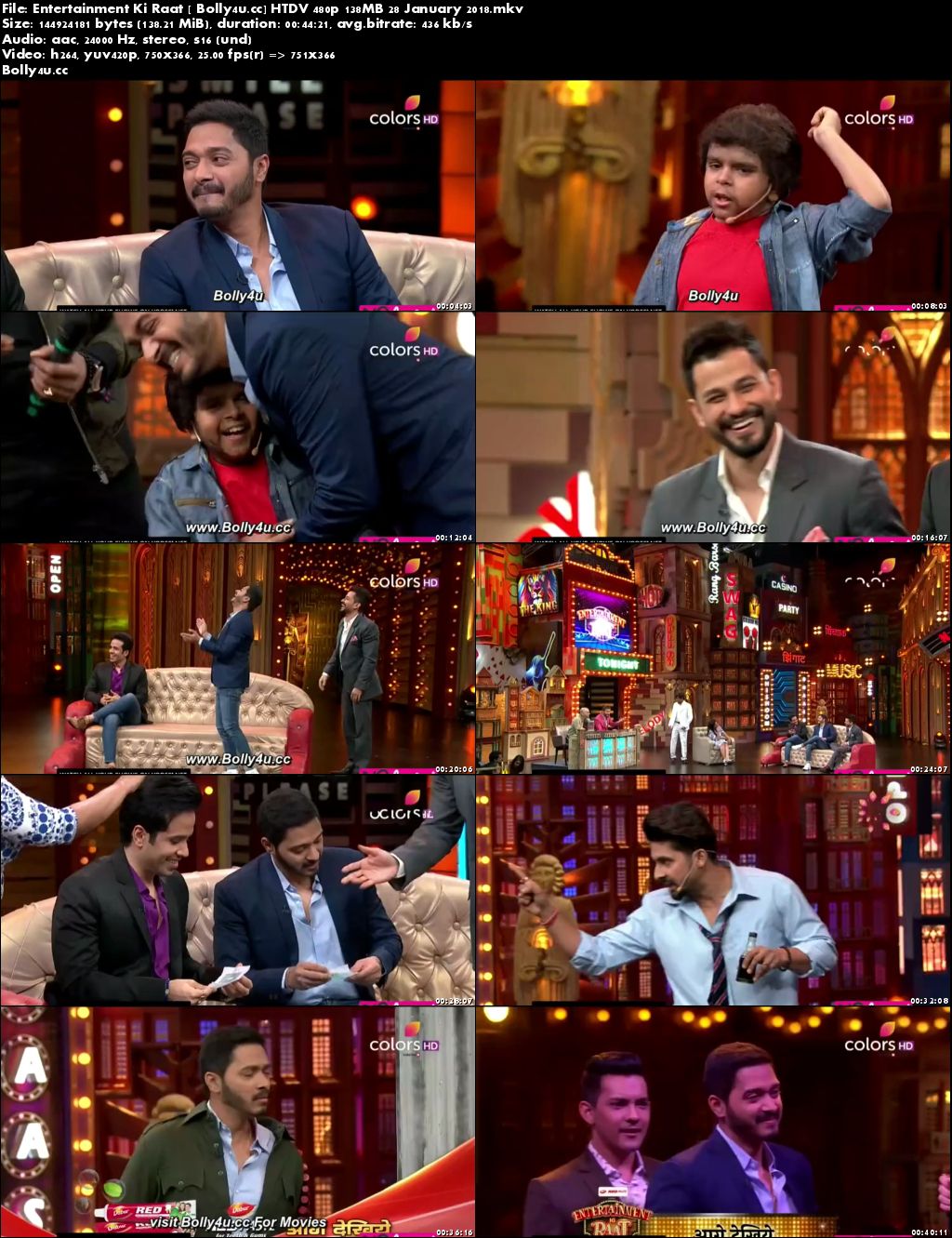 Entertainment Ki Raat HTDV 480p 140MB 28 January 2018 Download