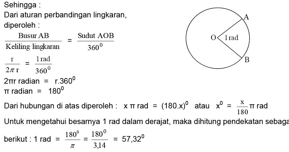 Contoh Soal Ukuran Sudut Derajat Dan Radian - Berbagai Ukuran