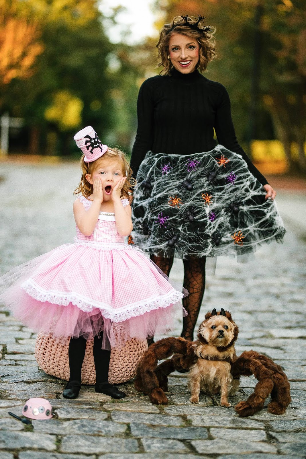 Family Halloween Costume Ideas: A Little Miss Muffet Halloween - Something Delightful Blog
