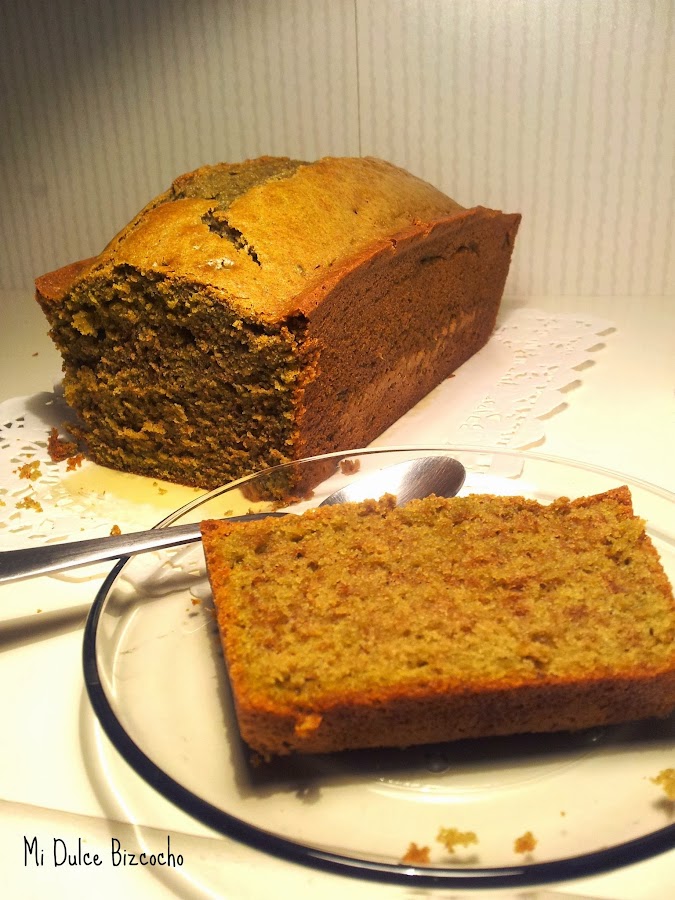 bizcocho de te verde matcha