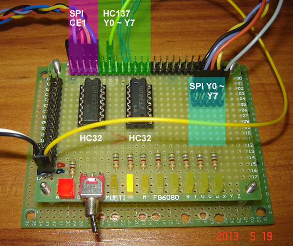 FongEye SPI 1 of 8 slave decoder / selector assembly and testing notes