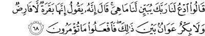 Surat Al-Baqarah Ayat 68