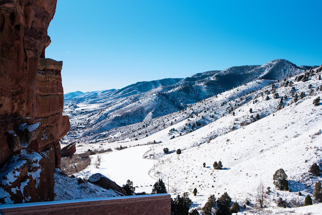 Red Rocks Amphitheater for winter portrait sessions: Photo by Suzanne Lopez
