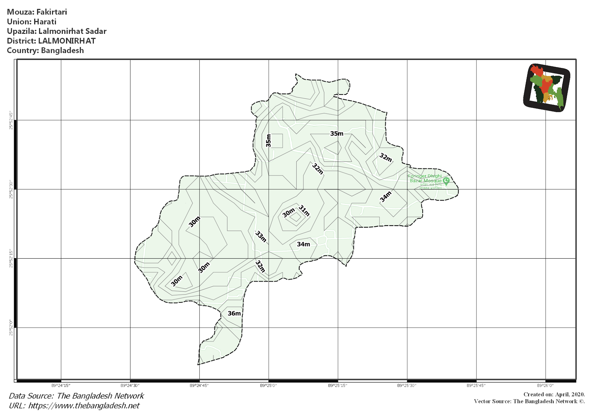 Map of Fakirtari Mouza of Lalmonirhat Sadar Upazila, LALMONIRHAT Map of Fakirtari Mouza of Lalmonirhat Sadar Upazila, LALMONIRHAT, Bangladesh.