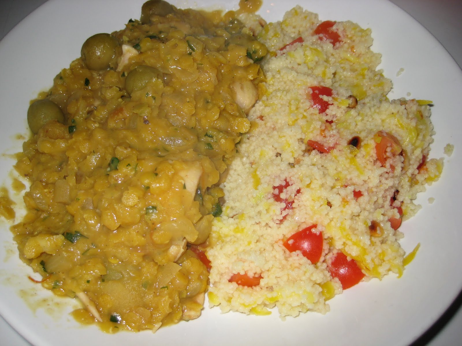 Lemon and Cheese Chicken and Lentil Tagine with Preserved Lemons and Olives