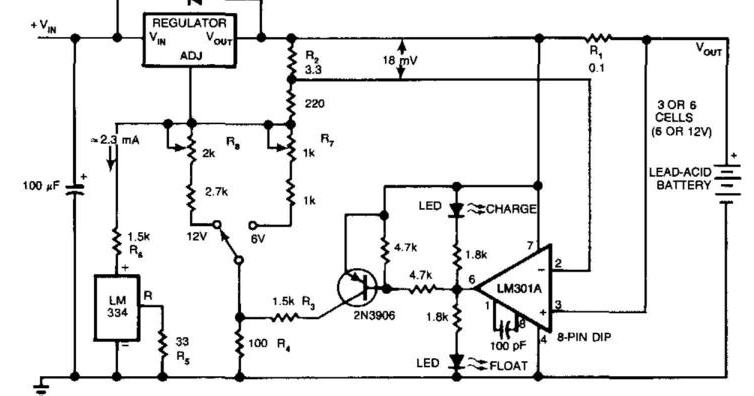 Simple Battery Charger with Extend LEAD ACID Battery life - Circuit