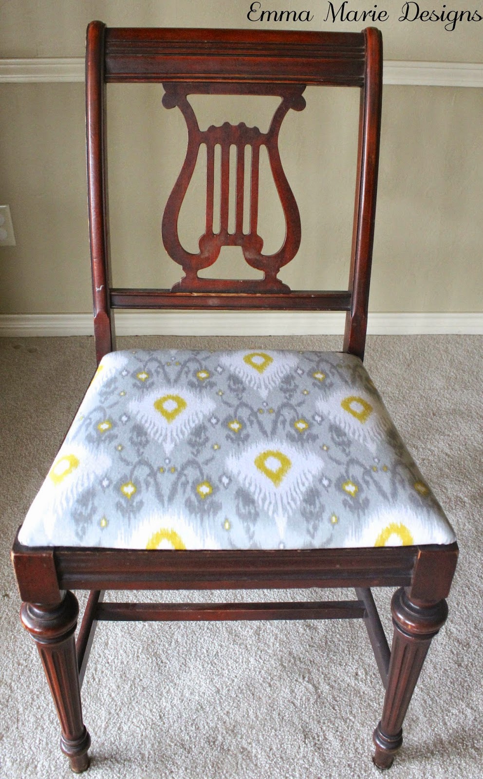 How to Recover a Chair Seat Cushion Emma Marie Designs