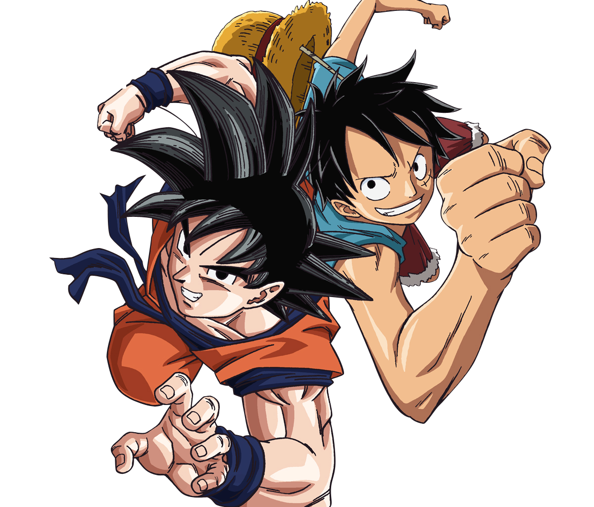 гоку ван пис. торико ван пис. гоку и луффи. гоку ван пис. луффи драгонболл.