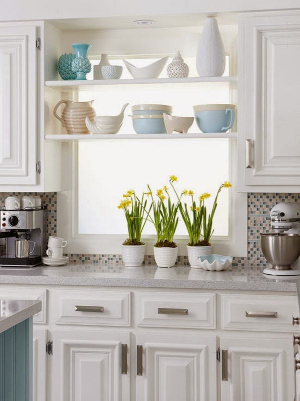 How to place the shelves in the kitchen