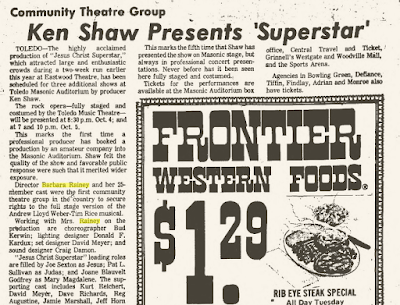 Barbara's production of Jesus Christ Superstar was booked to play the Toledo Masonic Auditorium - a first! Climbing My Family Tree: Barbara's production of Jesus Christ Superstar was booked to play the Toledo Masonic Auditorium - a first!