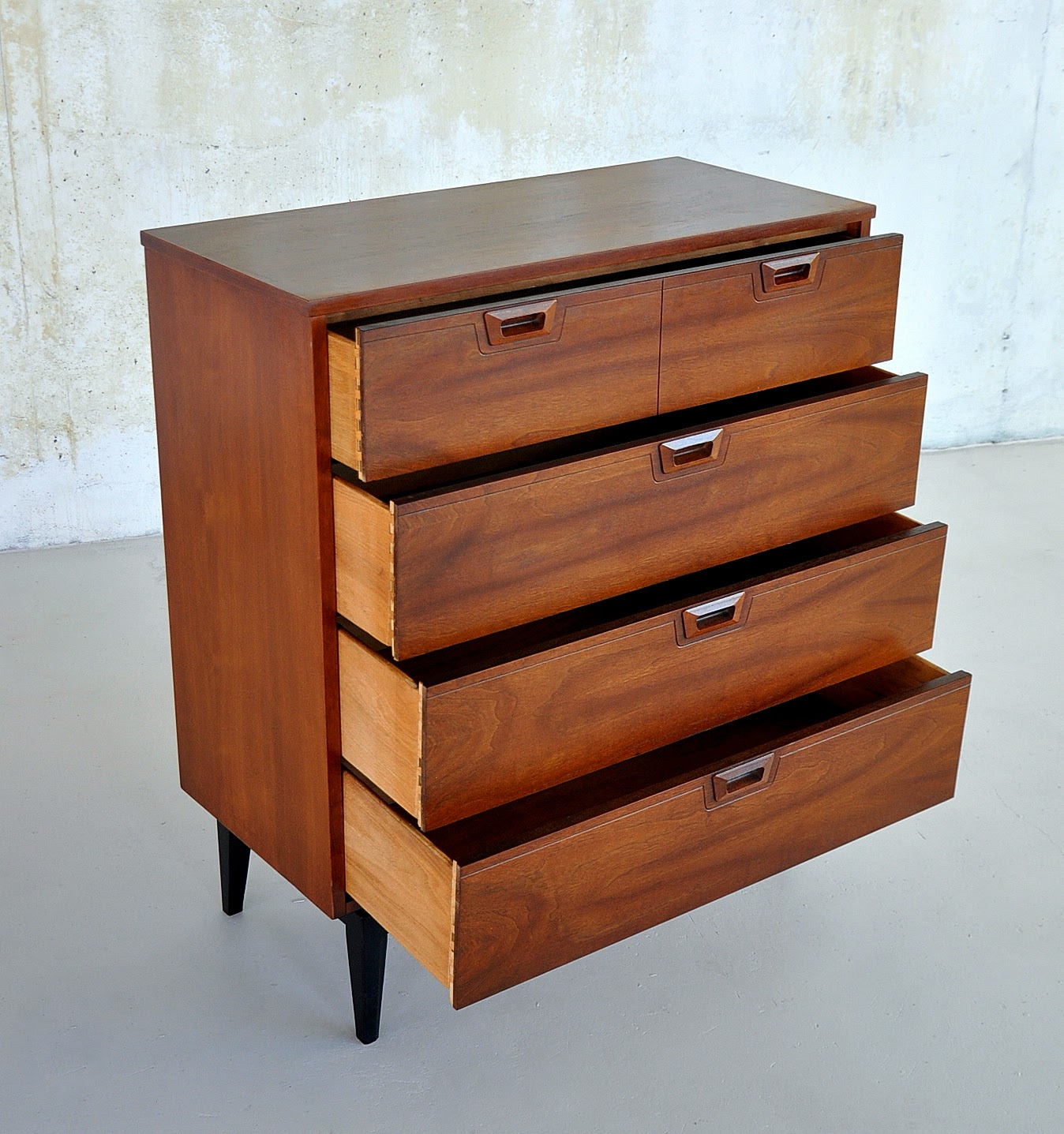 SELECT MODERN Mid Century Highboy Dresser or Gentleman's Chest of Drawers