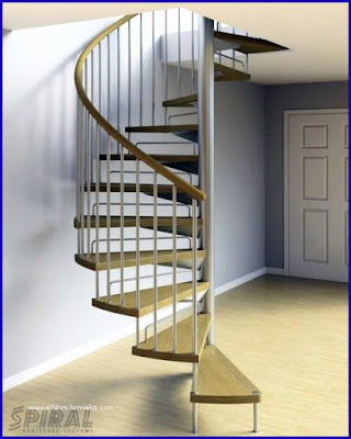 tangga spiral minimalis