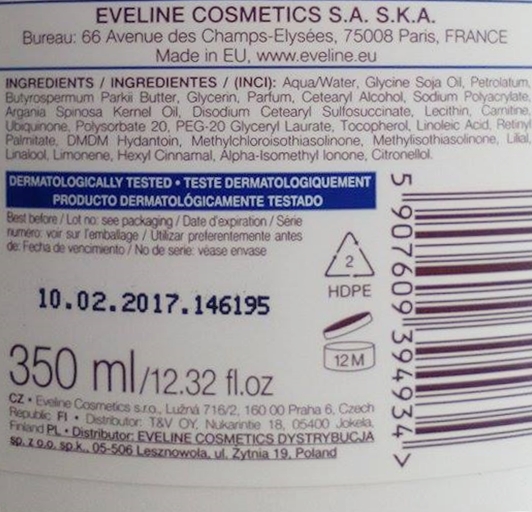 Jelenin kutak Eveline Firming and Smoothing InShower Body Lotion 3 in 1