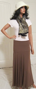 LDS Sister Missionary Brown Jersey Knit Maxi in a Rayon-Lycra-Polyester Blend