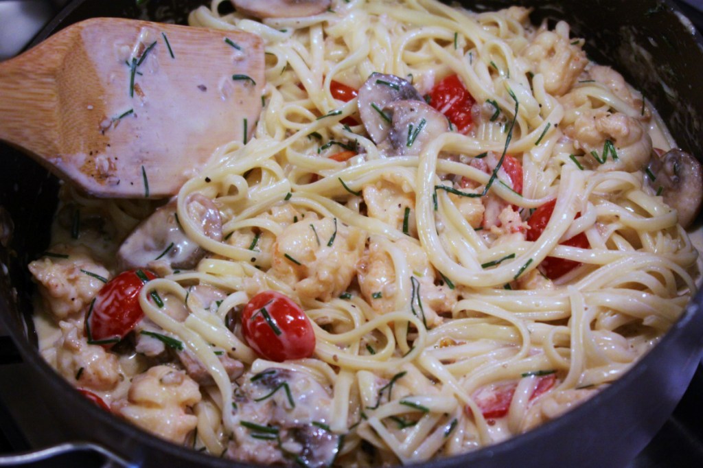 Menu Musings of a Modern American Mom Lobster Linguine with Cognac