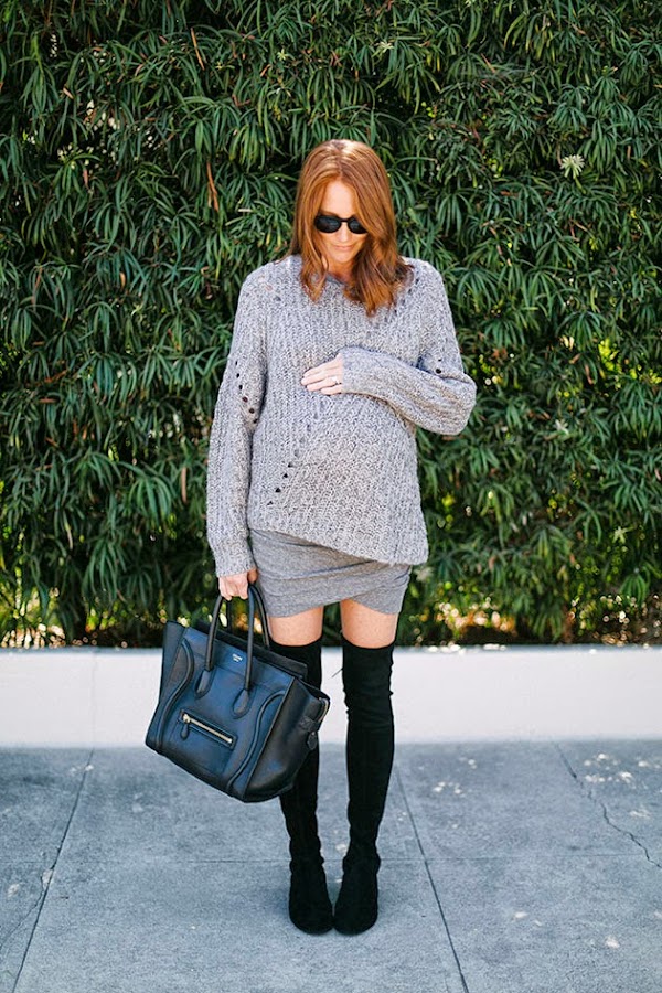 looks con botas altas embarazadas