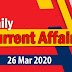 Kerala PSC Daily Malayalam Current Affairs 26 Mar 2020