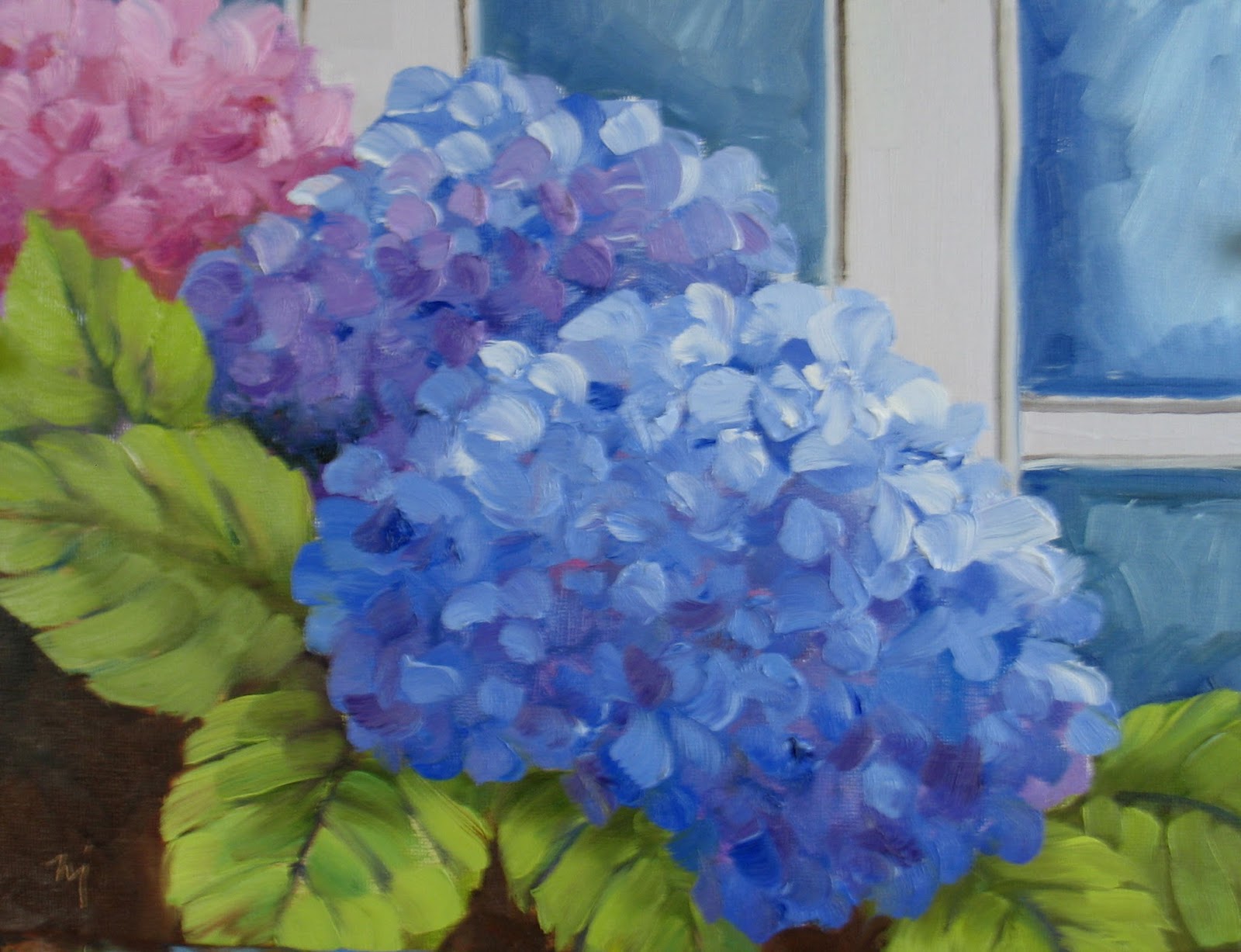 Как нарисовать гортензию гуашью