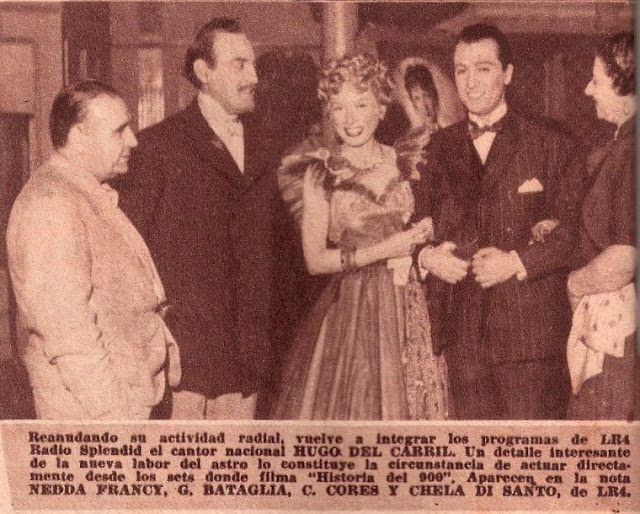 Hugo del Carril, Nedda Francy, Bataglia, Cores, Chela di Santo 1948